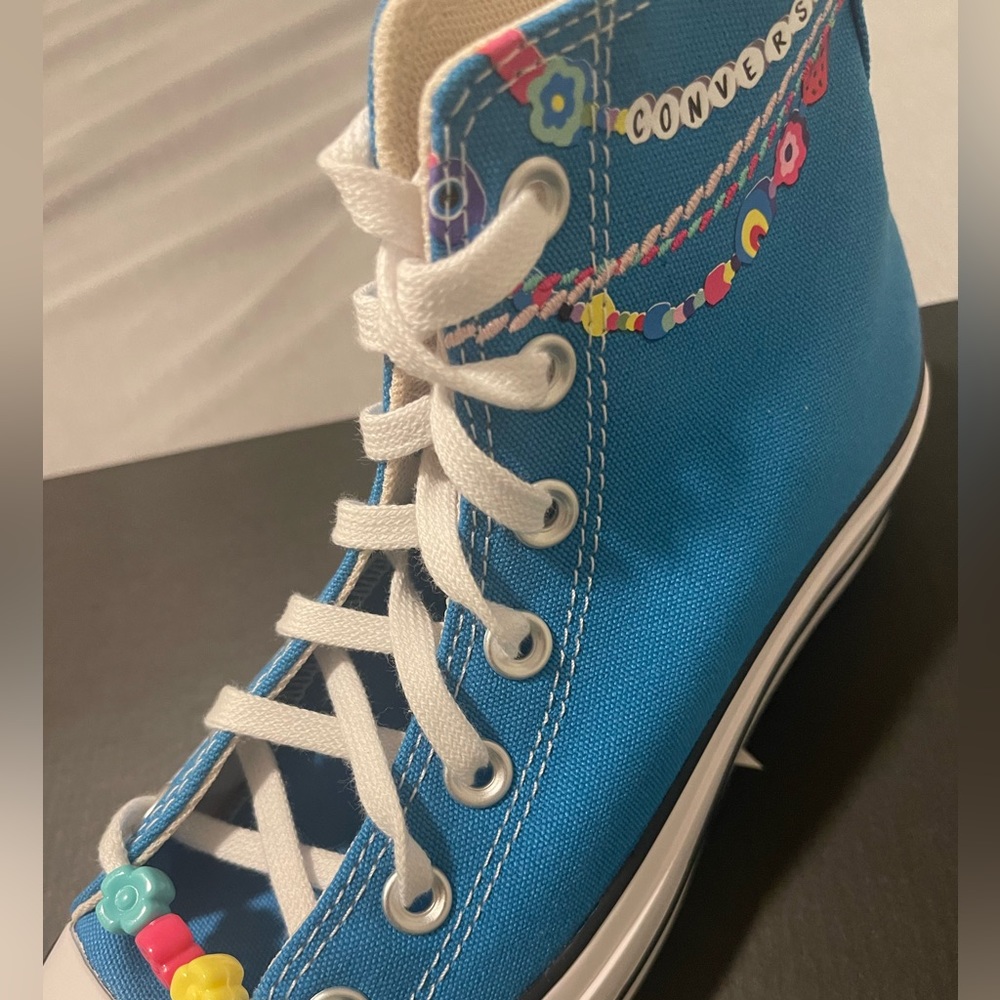 New Converse CTAS Lift HI Platform Embroidered Bracelet Women's Sz 6.5